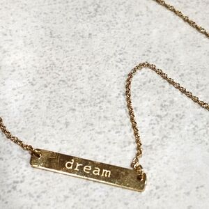 Jook And Nona Gold Tone Dream Necklace